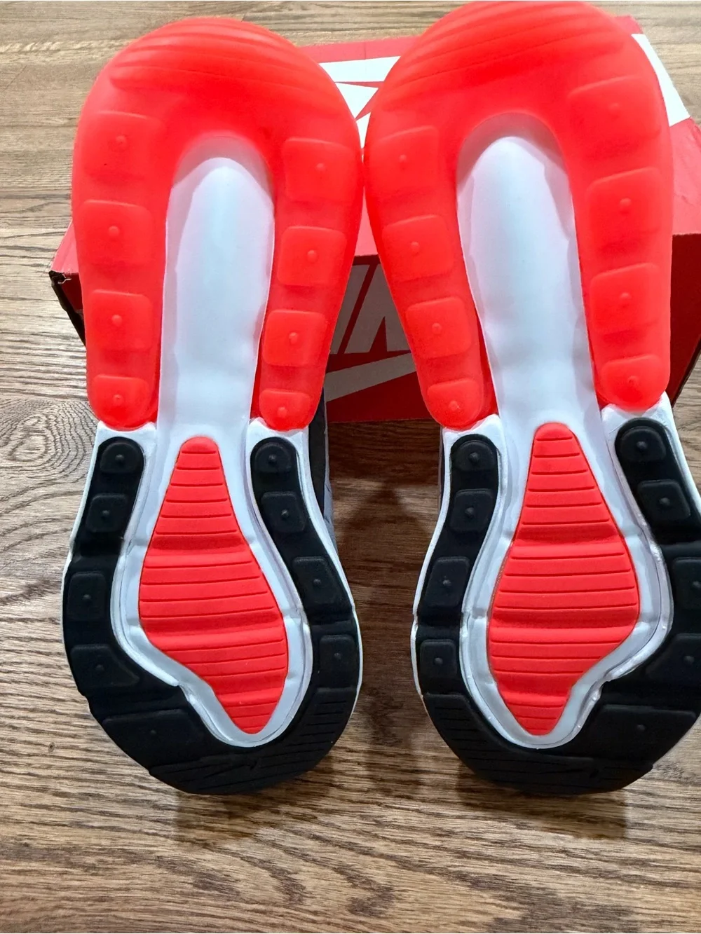 Nike KIDS BOYS Grey with Red and Yellow Accents Sneakers